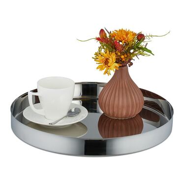 Relaxdays Silver Serving Tray