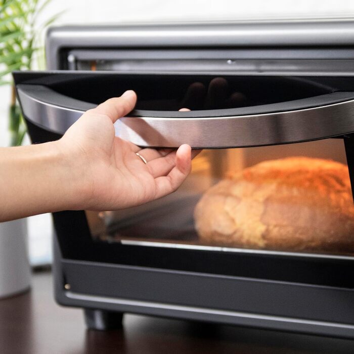 Мультифурна Cecotec Bake&Toast 1090 Black: 1000 Вт, 26 л, таймер, регулювання температури до 230ºC, дека, решітка, щипці