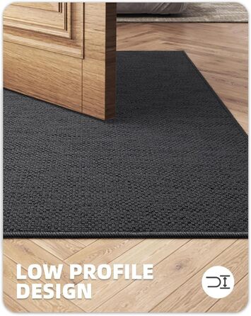 Килимок кухонний неслизький, 61x183 см, сірий, 4 мм, для кухні, перед пральною машиною, коридору