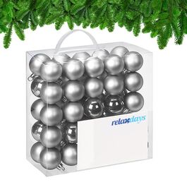 Relaxdays Set of 50 Christmas Baubles