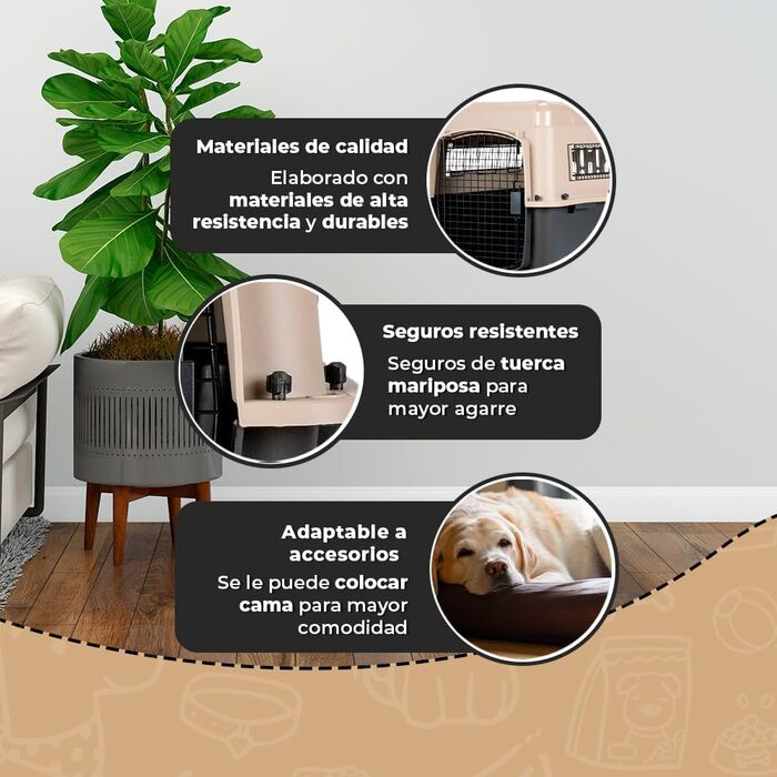 Кіньчата Trixie VARI Kennel V, 81 см, чорний/бежевий