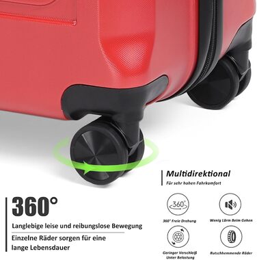 Чемодан ручної поклажі TANTOMI 20 дюймів, жорсткий корпус ABS+PC, телескопічна ручка, коліщатка 360°, замком-кодом, набір (M/L/XL), 41л, світло-темний зелений