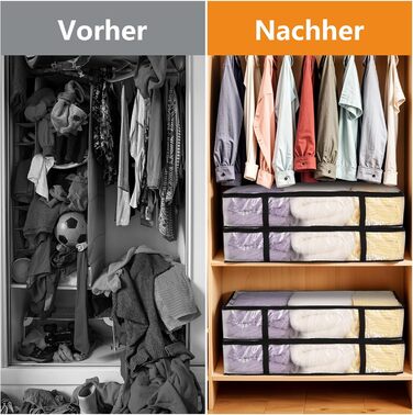 4 шт. Коробки для зберігання під ліжко 90л з кришкою, прозорі, великі, складані, з ручками, для постільних речей, подушок, одягу (4 шт.)