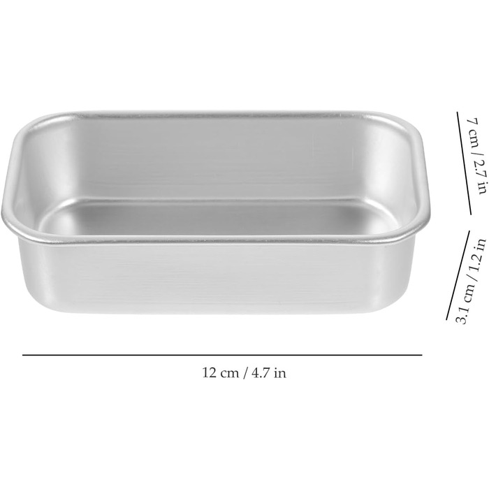 YARNOW 4-Pack Mini Loaf Pans Non-Stick Mini Loaf Baking Pans Cake Pans Rectangular Bread Loaf Baking Sheets for Cakes, Bread, Meatloaf, Quiche (Silver)