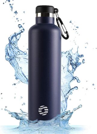 FEIJIAN FJbottle 316 Stainless Steel Vacuum-Insulated Water Bottle 750ml/1000ml with Carabiner, BPA-Free Bottles, Leak-Proof Sports Bottle for Sports, Work, and Travel