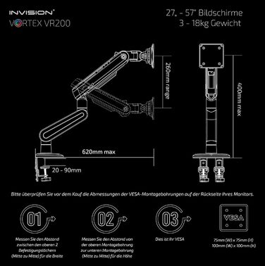 Кріплення для монітора Invision Vortex Gaming, 27–57