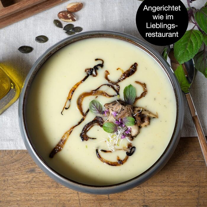 Тарілка для супу Moritz & Moritz SOLID Steinzeug 19 см - 4 шт.