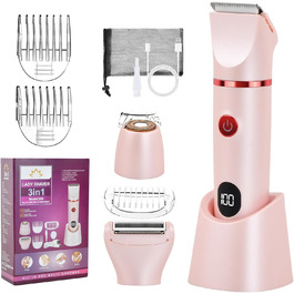 Електричний жіночий тример 3-в-1 для тіла, обличчя та інтимної зони, 3 насадки, IPX7, для жінок