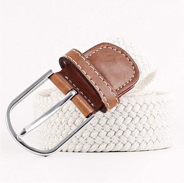 Жіночі еластичні пояси Chalier (2 шт.) - плетений стрейч-пояс, чорний та темно-синій, універсальний розмір, темно-синій та білий