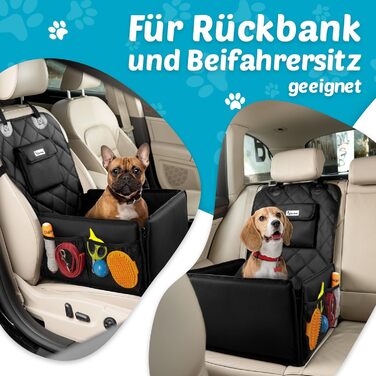 Автокрісло для собак з дозатором кульок для прибирання - зручне автокрісло для маленьких собак | Зручне та безпечне