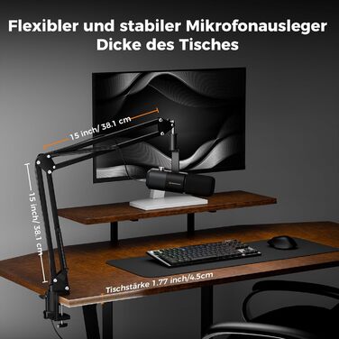 Динамічний мікрофон NearStream USB/XLR для PC Gaming, Streaming, Podcast. З регулюванням гучності, LED кнопкою Mute та кріпленням. Сумісний з MAC, PS4, PS5, Mixer (AM10X)