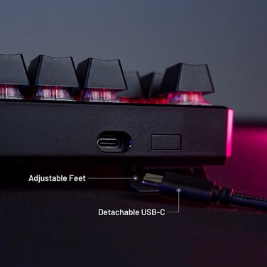 Механічна клавіатура TECWARE Phantom+ 87 клавіш RGB (Чорна) з перемикачами Wraith Red (лінійні, 45g)