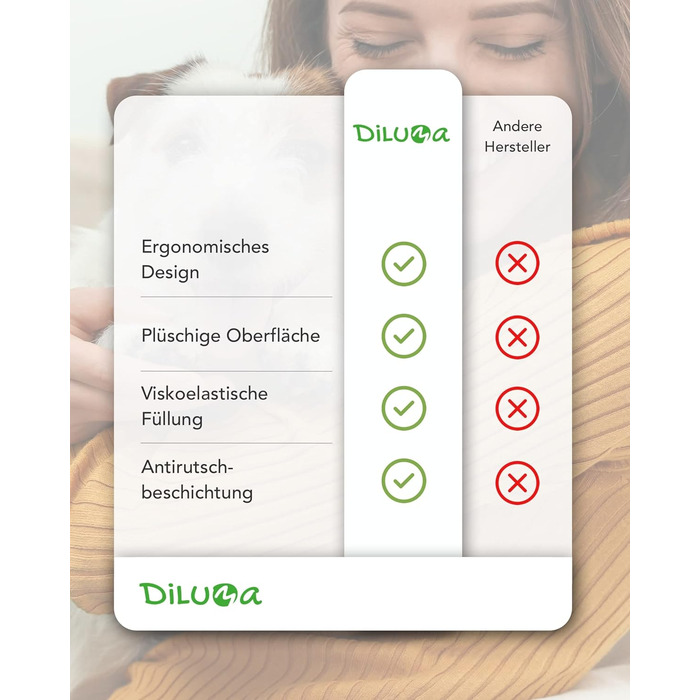 Ортопедичне ліжко для собак Diluma Benji - м'яке килимок для домашніх тварин - лежанка для собак знімний чохол - диванчик для собак Бежевий - 100 x 65 x 10 см - L