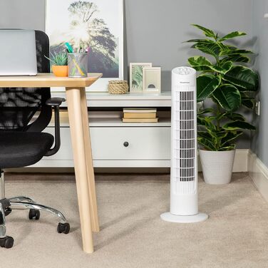 Турбовентилятор Russell Hobbs RHTF2921: 74 см, 3 швидкості, таймер, для дому та офісу, білий