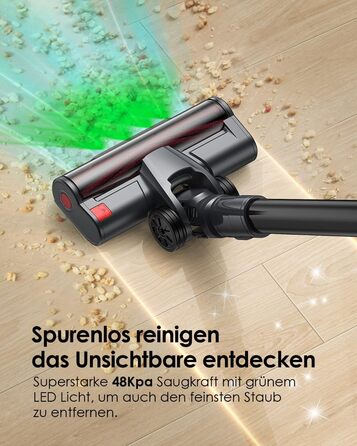 Бездротовий пилосос Linkifly A11: потужний акумуляторний пилосос, 600 Вт, 48 кПа, 60 хв роботи, технологія Anti-Tangle, для твердих підлог, килимів та плитки