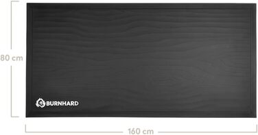 BURNHARD Вогнестійкий килимок для гриля 160x80 см, м'який ПВХ, захисна підкладка для газового гриля, BBQ, вулична гриль-мат під гриль