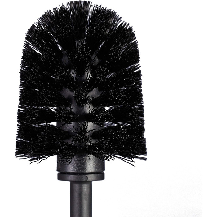 Relaxdays Toilet Accessories Set - Toilet Paper Holder, Toilet Brush & Holder, Standing, Black