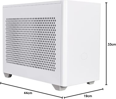 Корпус Mini-ITX Cooler Master MasterBox NR200P білий з прозорою бічною панеллю, вертикальним кріпленням GPU та USB 3.2 Gen 2x2 Type-C