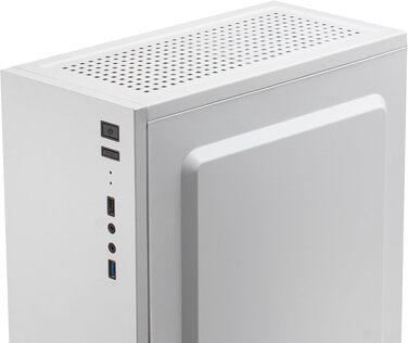 Корпус для ПК Mars Gaming MC300P MicroATX, білий, загартоване скло, Mesh-панель, 3x FRGB вентилятори