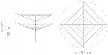 Підлогова сушарка для білизни Brabantia, 208 см