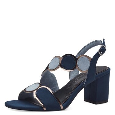Сандалі жіночі MARCO TOZZI Navy Comb, м'яка устілка Feel Me, веганська шкіра, літні, 38 EU