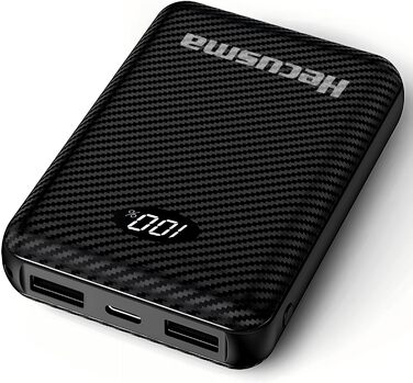 Powerbank для підігрівальної жилетки 5V 3A 12000mAh USB, сумісний з Techstuph, Vapesoon, Burngogo (не для 7.4V/12V DC пристроїв), карбоновий чорний