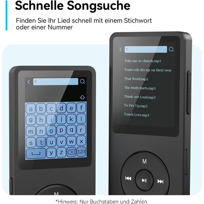 MP3 плеєр AGPTEK 32GB Bluetooth 5.3, 1.8