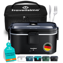 Електрична ланчбокс TRAVELISIMO XXL 1.8L: 3-в-1 для авто, роботи, дому (12V/24V/220V)