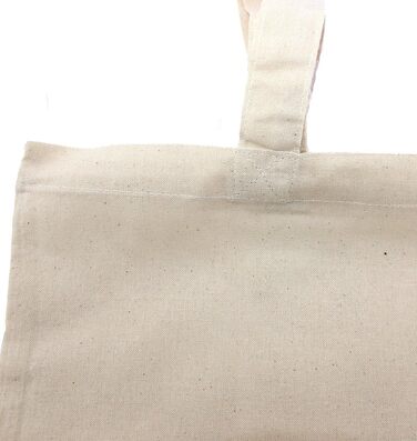 Cottonbagjoe Shopping Bags | 38x42x10 cm | Side and Bottom Pleats | with Long Handles | Jute Bag | Cotton Bags for Painting, Printing | DIY