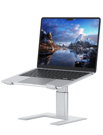 Підставка для ноутбука ALASHI, регульована, ергономічна, металева, чорна, 10-15.6 дюймів