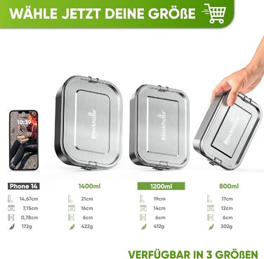 Log Cabin Personalized Stainless Steel Lunch Box with Engraving | 1200 ml | Lunchbox with Name, Bento Box for Kids, Adults, Lunchbox with 3 Compartments, Meal Prep Boxes, Customizable Lunchbox