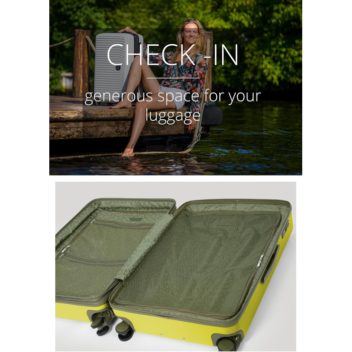 Чемодан Hauptstadtkoffer Mitte - великий, жорсткий, з TSA, 4 колеса, 77см, 130л, розширення об'єму, набір (S+M+L)