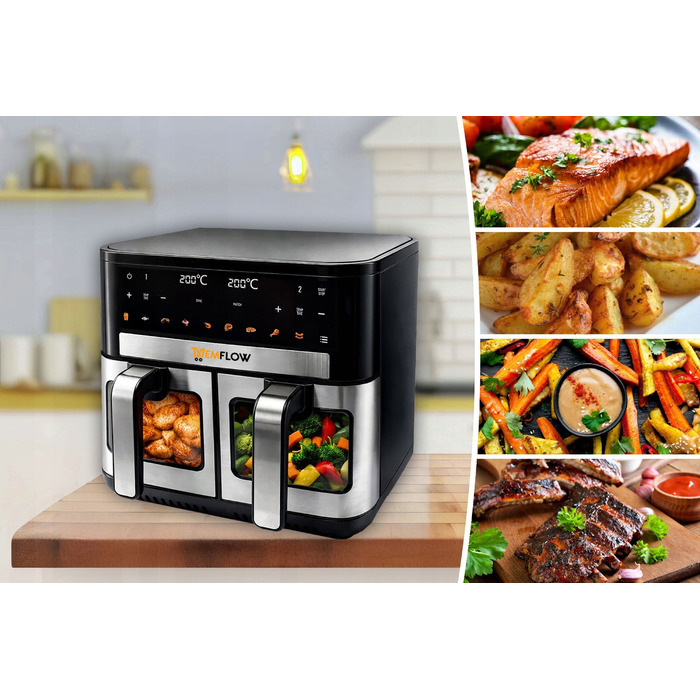 Аерофритюрниця MEMFLOW 10л 2200Вт з двома чашами