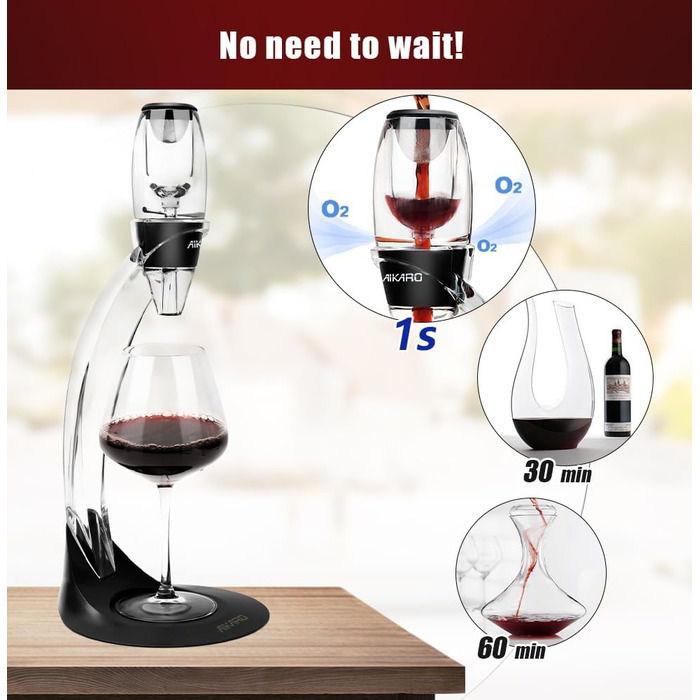 Wine Aerator, Red Wine Decanter Wine Decanter (Aerator Set)