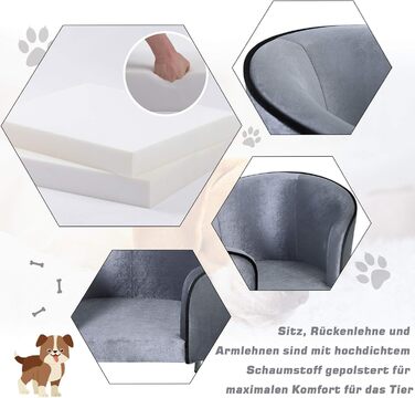 PawHut Софа для собак і котів, лежанка для тварин, диван для домашніх улюбленців