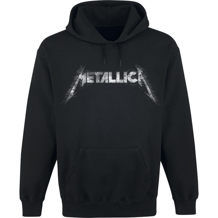 Чоловічий худі Metallica з принтом Spiked Logo, чорний, офіційний мерч гурту, розмір XL