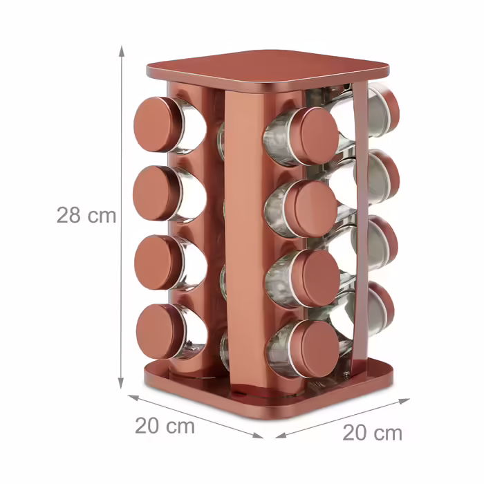 Relaxdays Spice Carousel with 16 Jars