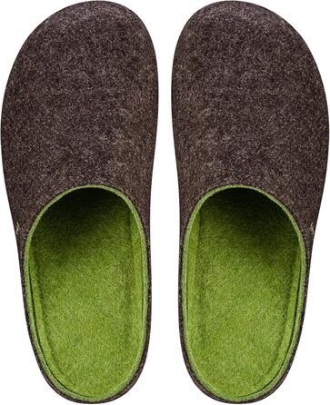 Чоловічі фетрові домашні тапочки ESTRO - теплі зимові тапочки з гумовою підошвою, розмір 41 EU, коричневого кольору