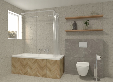 Кутовий штанга для душу Sasko 70-120 x 25 мм, білий