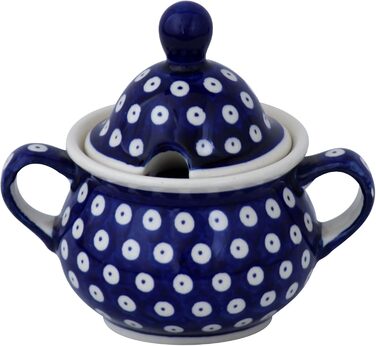 Unknown Original Bunzlauer Ceramics 0.35 Liter Sugar Bowl/Sugar Dispenser/Sugar Container with Lid Ø14.6 cm H13.2 cm (42)