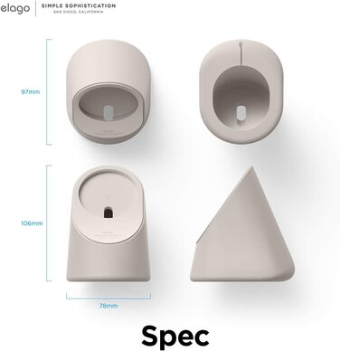 Підставка для зарядки iPhone Elago MS1 сумісна з MagSafe, Taupe (без зарядного пристрою)