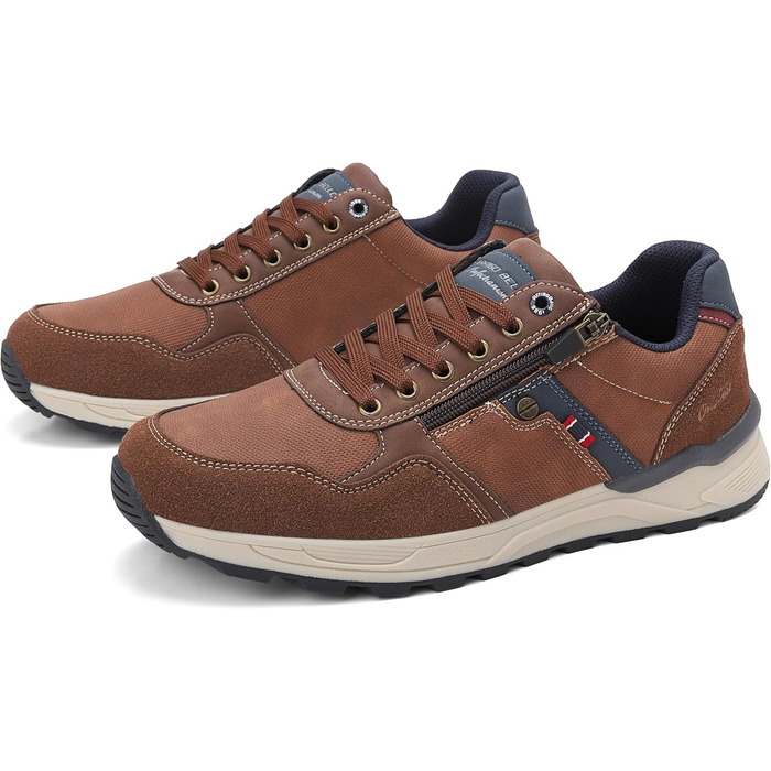 ARRIGO BELLO Кросівки для чоловіків, коричневі, на блискавці, трекінгові, зручні, 41-46 EU