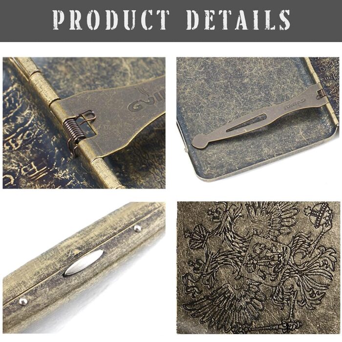 Елегантне металеве тютюно-випарювач для 20 сигарет Adler (Золотий)