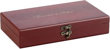 Набір для вина Rosenstein & Söhne: елегантний набір сомельє з 6 частин у дерев'яній шкатулці (інструмент сомельє, кельнерський ніж)