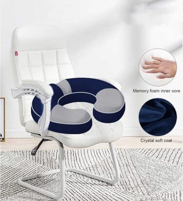 Donut Pillow Memory Foam Orthopedic Hemorrhoid Seat Cushion, Ergonomic Seat Cushion for Hemorrhoids and Prostate, for Pregnancy, Coccyx, Bed Sores, Post Natal, Sciatica (Female)