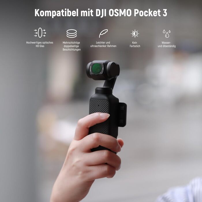 Набір фільтрів NEEWER ND/CPL для DJI Osmo Pocket 3: 4 шт. (ND16, ND64, ND256, поляризаційний)