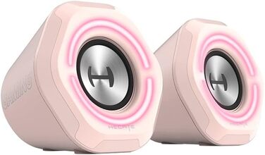 Edifier G2000 Bluetooth ігрова колонка з RGB-підсвічуванням та 3 режимами звучання. Підтримка Bluetooth, USB та 3.5mm аудіороз'єм. (Рожевий)
