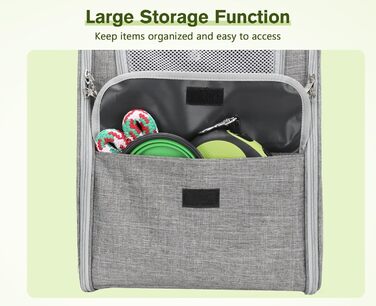 Рюкзак для кота Pecute з сіткою, дихаючий та легкий, для собак та котів до 6 кг (Світло-сірий)