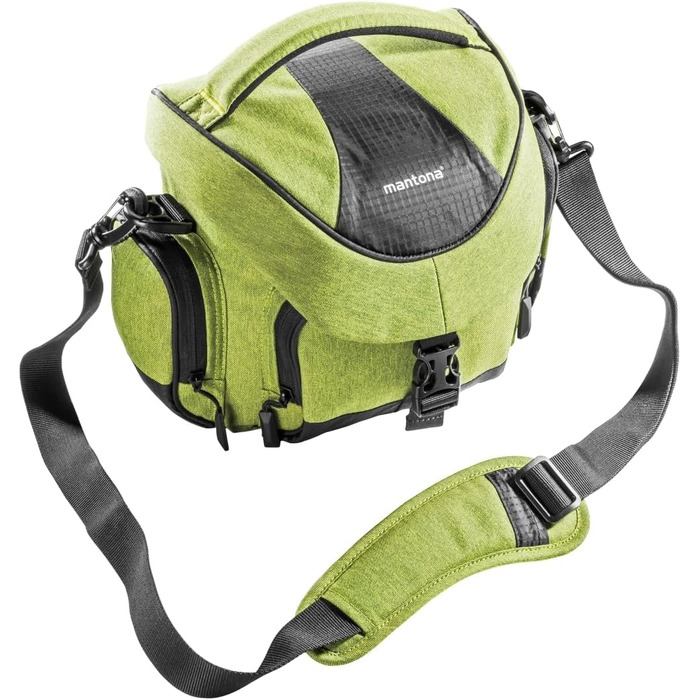 Сумка для камери Mantona Premium - для камер DSR & DSM з об'єктивом (з захистом від пилу, регульованим внутрішнім відділенням, м'яким ременем) (середня, зелена)