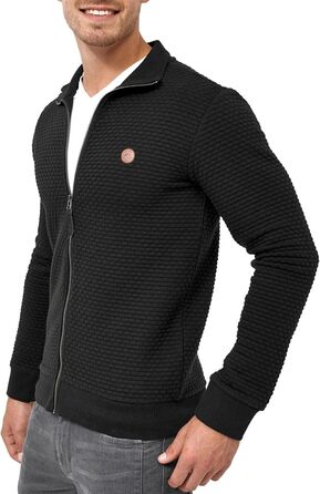 Світшот Indicode для чоловіків з високим коміром | Кардиган/світшот чоловічий (XXL, Чорний)